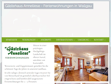 Tablet Screenshot of gaestehaus-anneliese.de